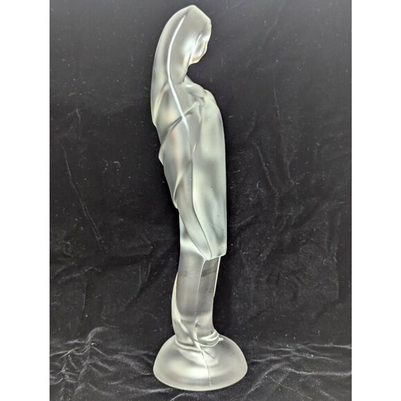 Fostoria Glass Frosted MCM Madonna Figurine Home Decor - Picture 3 of 7
